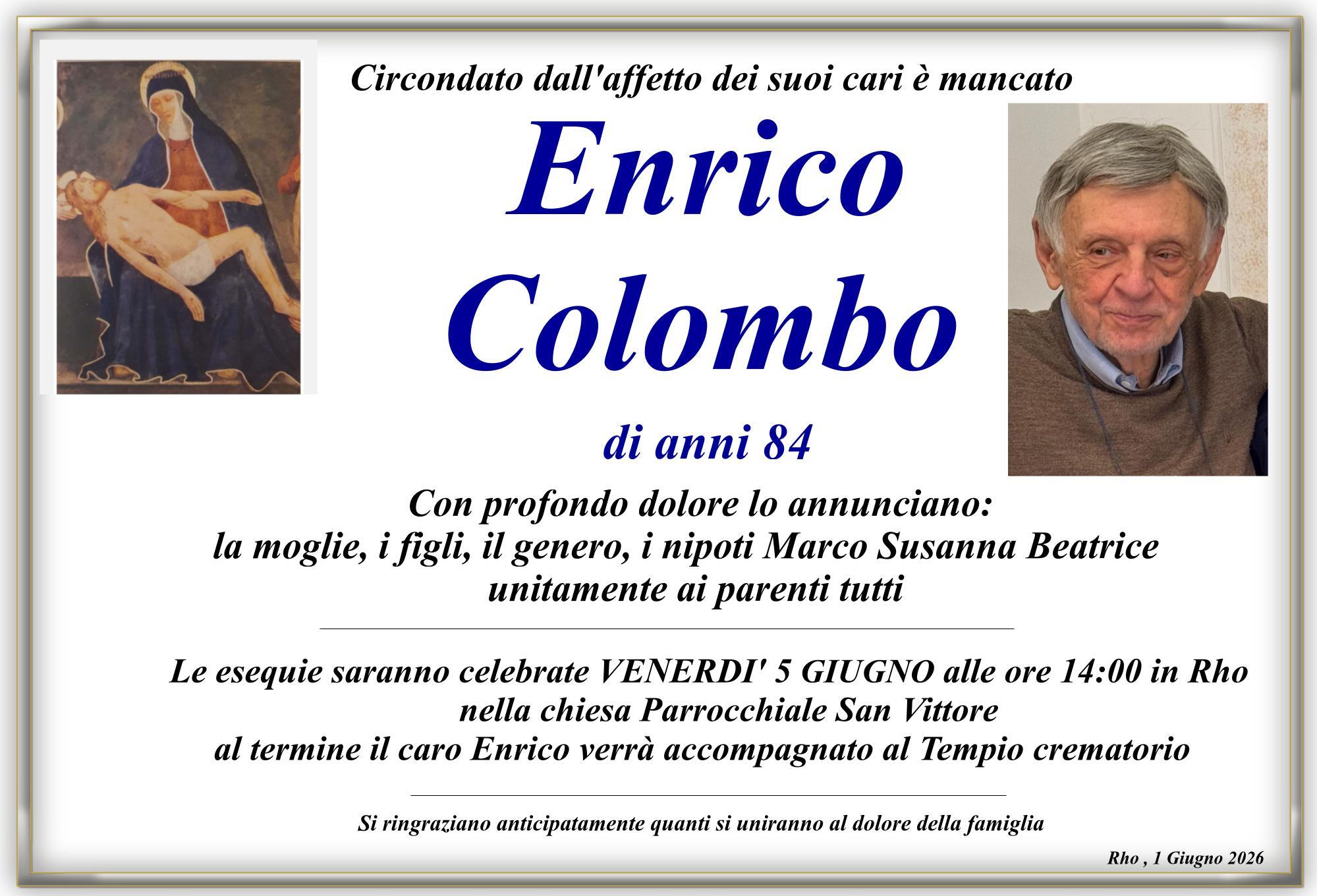 Necrologio di Enrico Colombo